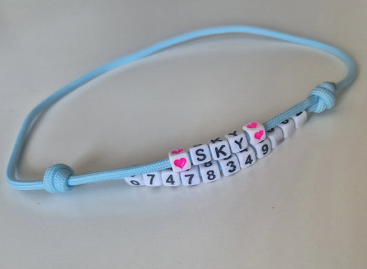 Paracord necklace tag