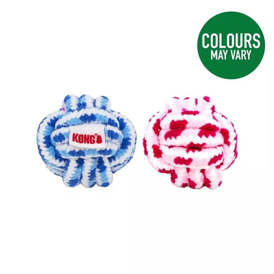 KONG Puppy Rope Ball - pink/blue